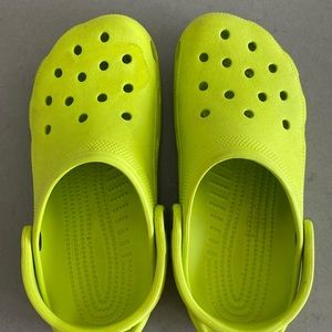 Lime green Crocs